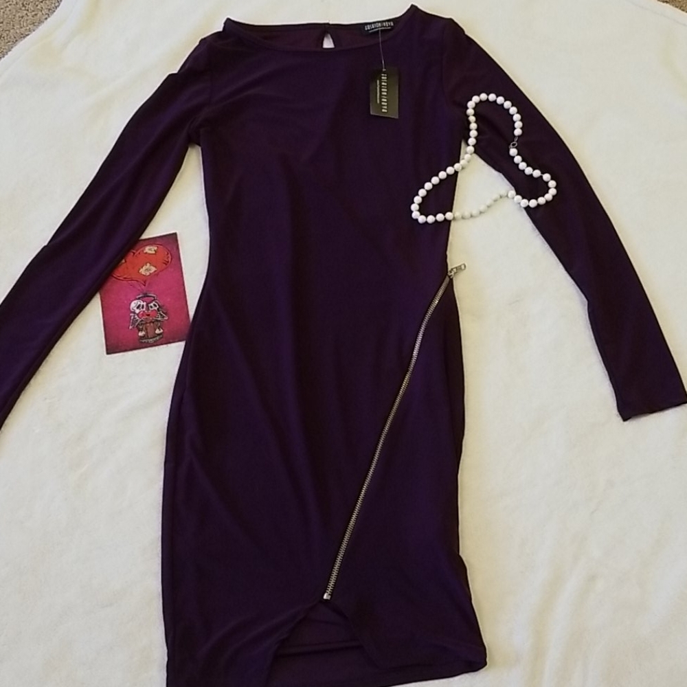 Women's Purple Dress Size Small Fashion Nova NWT - Picture 2 of 8